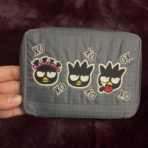 BAD BADTZ MARU Sanrio Wallet 2001 Vintage Kawaii Coin Purse Card Bag Embroidered - Picture 1 of 10